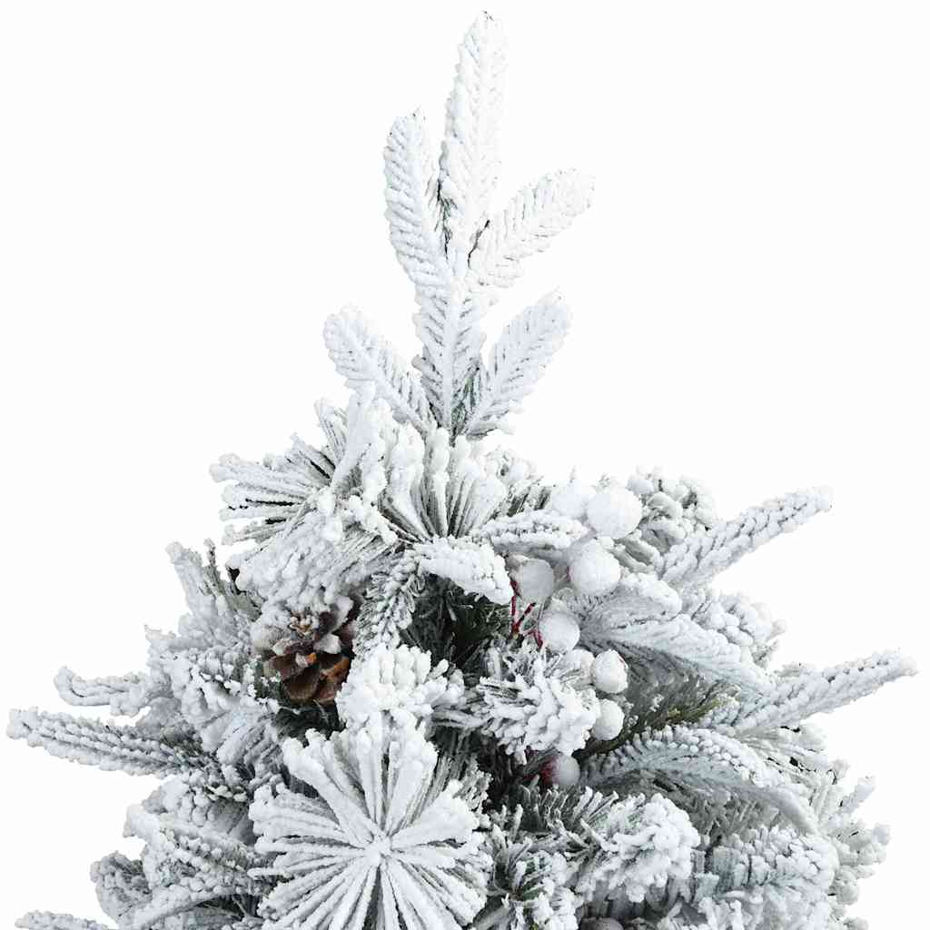 Artificial Hinged Christmas Tree Snow Flocked White 150 cm
